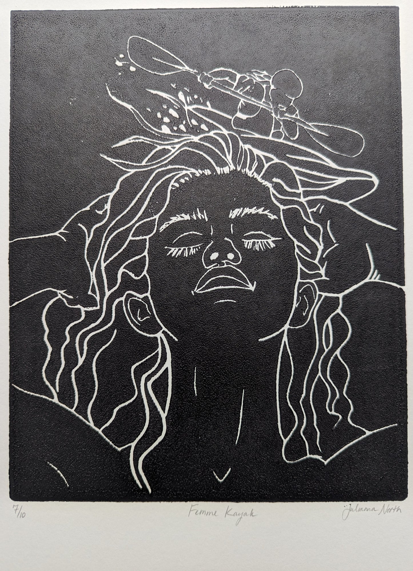 Lino Print | Femme Kayak