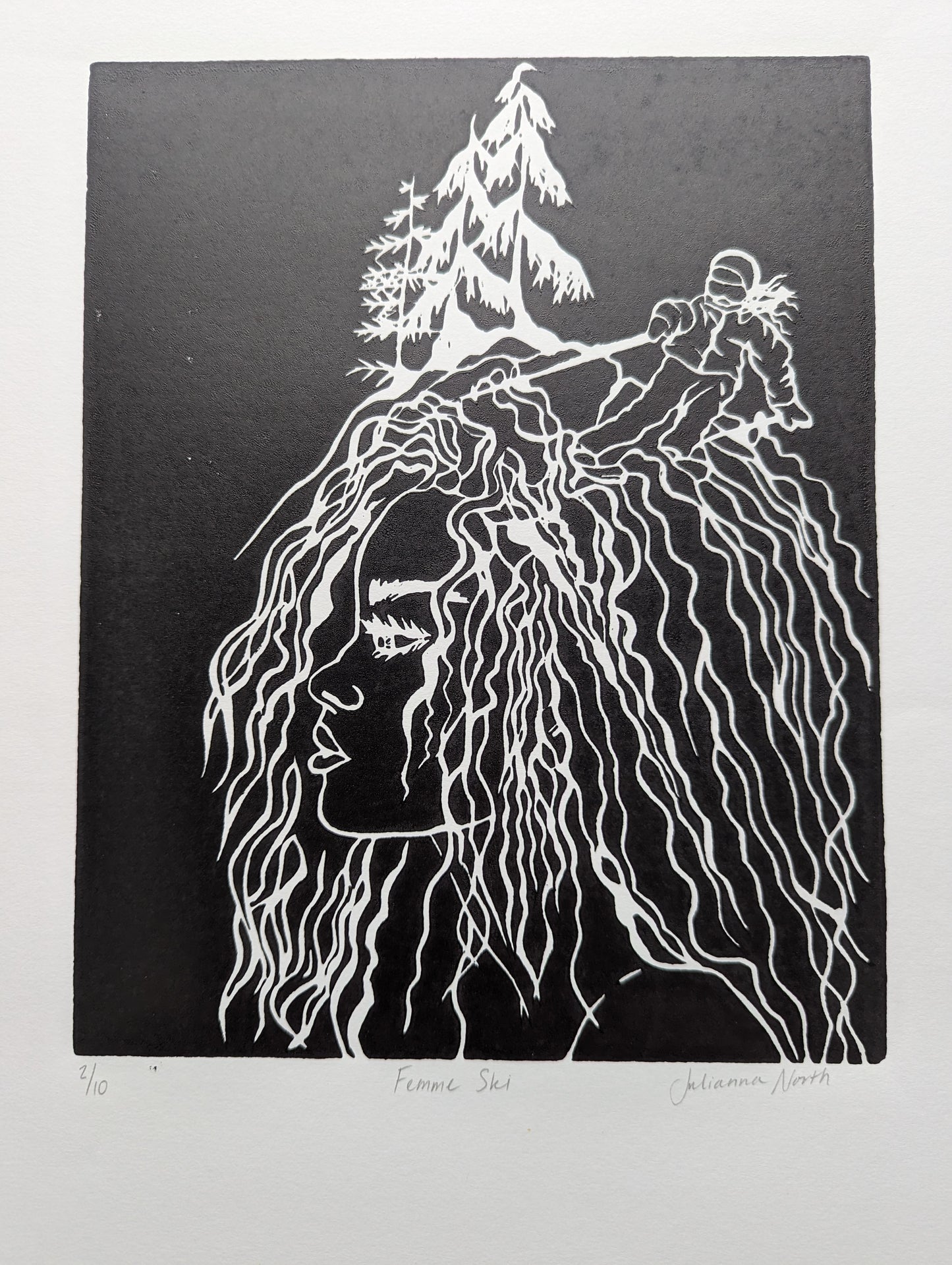 Lino Print | Femme Ski